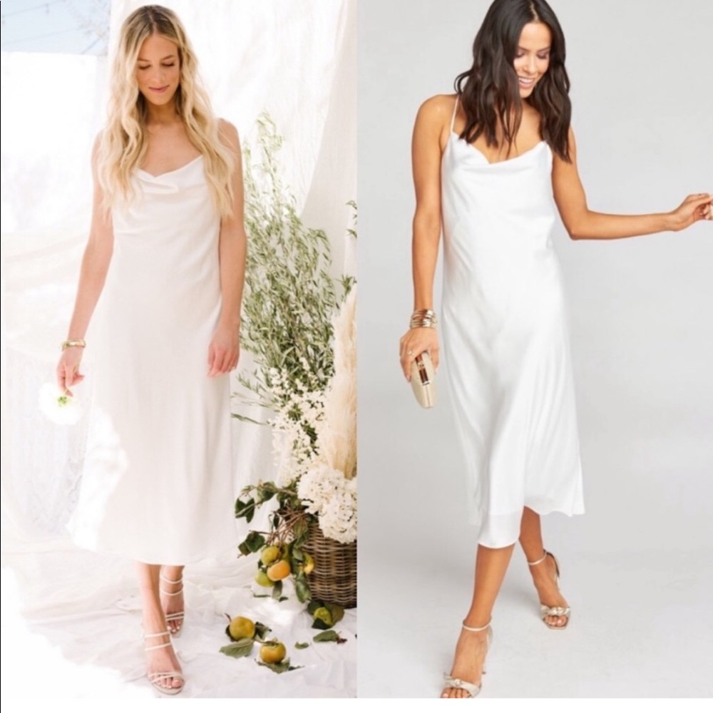 Show Me Your Mumu Verona satin midi dress